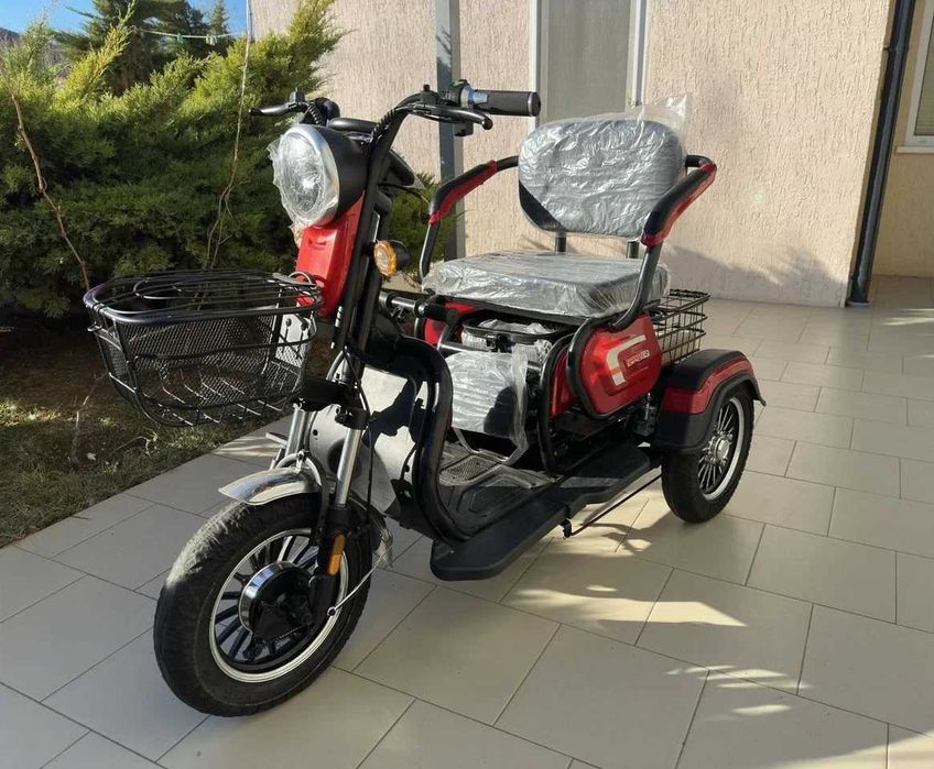 Sale -37%‼️ Електроскутер i-Bike | 600w 20A | Трицикл Чорний/Красний