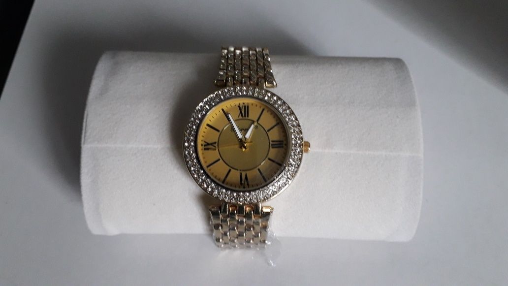 Zegarek damski nowy złota bransoleta