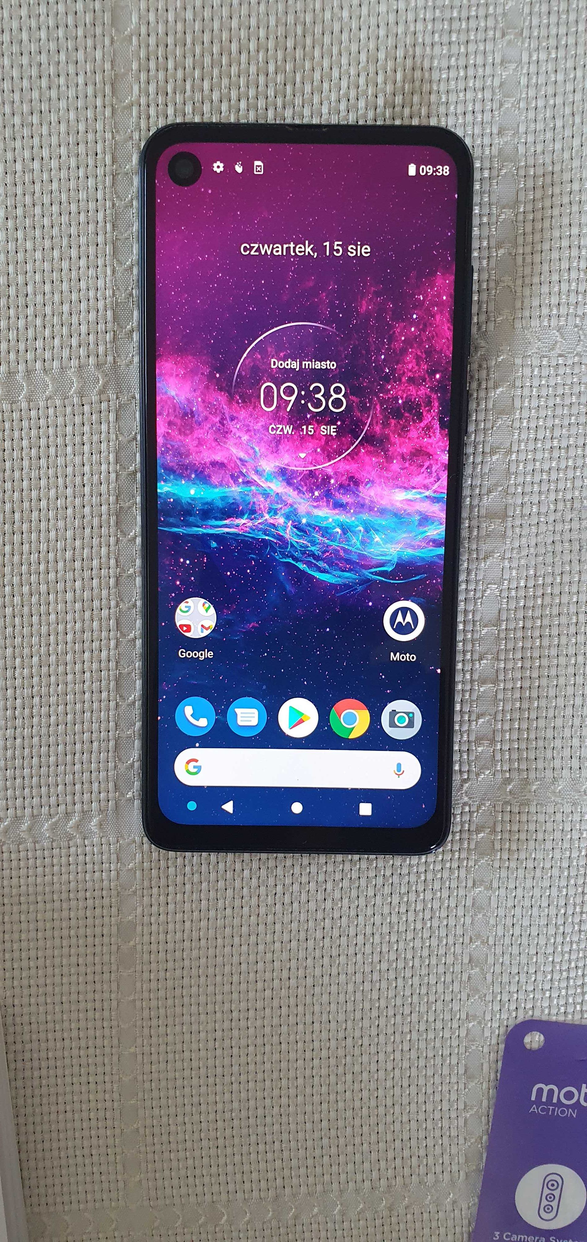 Smartfon Motorola One Action XT 2013-2- komplet w oryginalnym pudełku