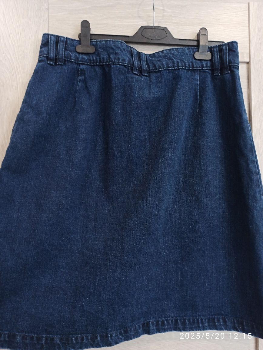 Spódnica ciemny jeans, rozmiar 44. 100 % bawełna