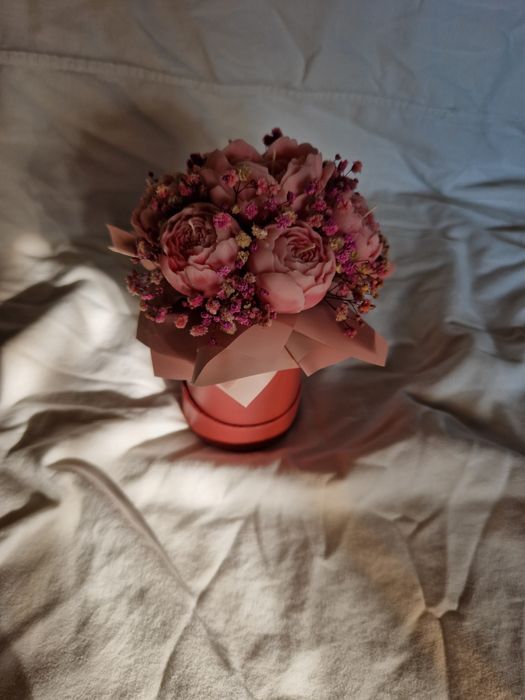 Dwa flowerboxy ze świec sojowych