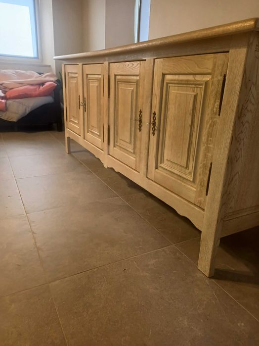 Komoda dębowa bielona