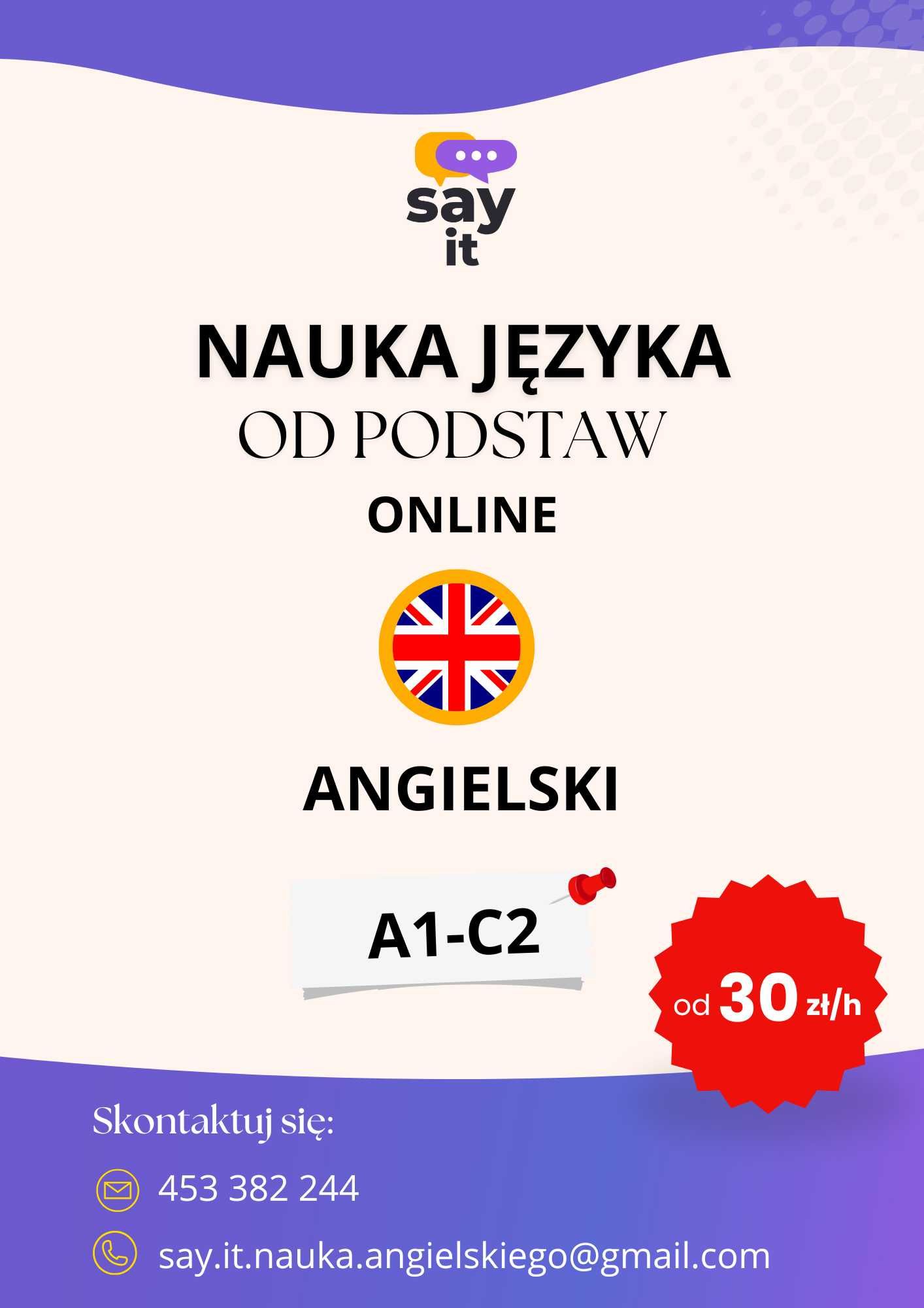KURSY korepetycje język angielski ONLINE