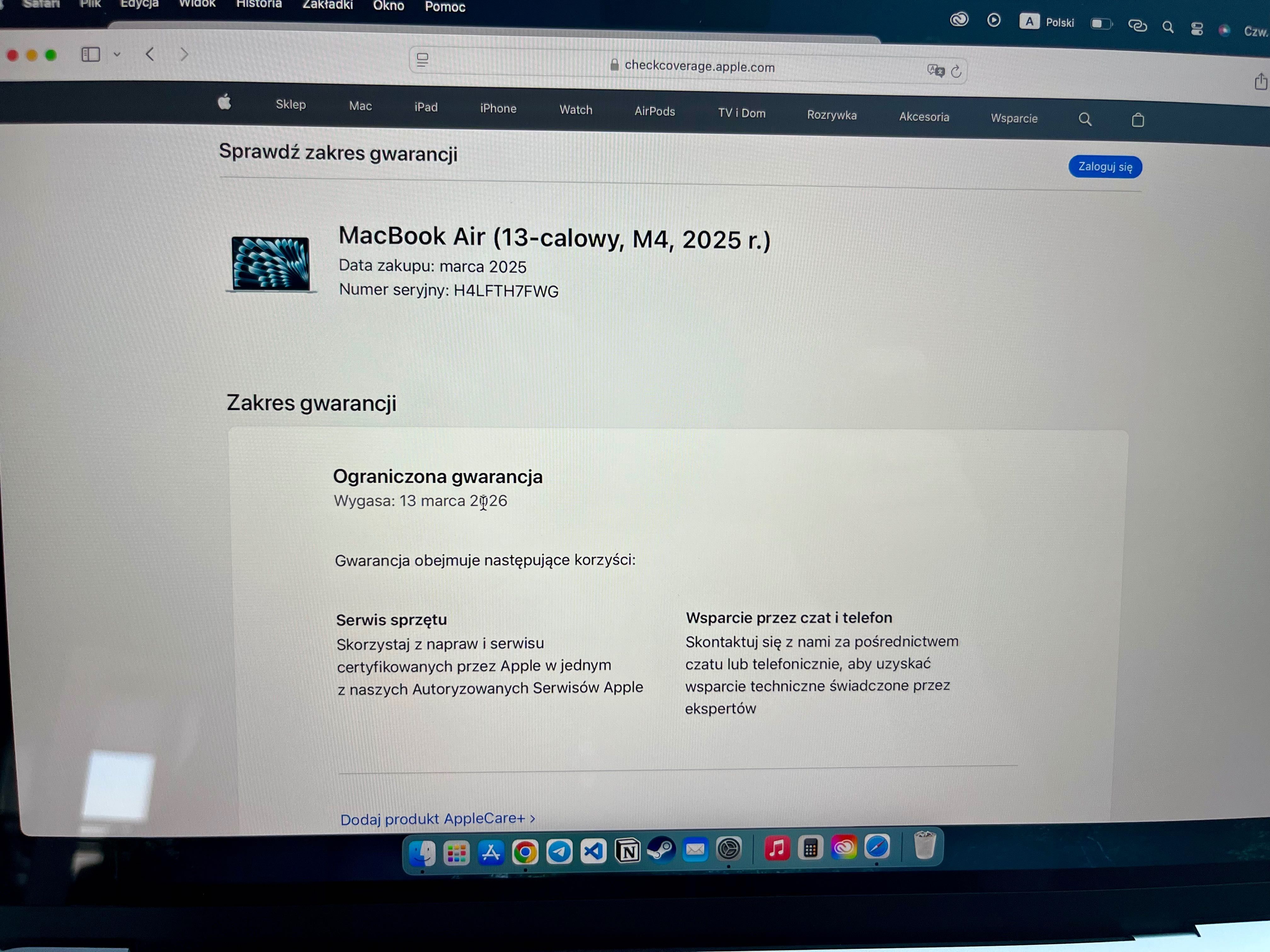 Macbook Air 13 M4 16/512