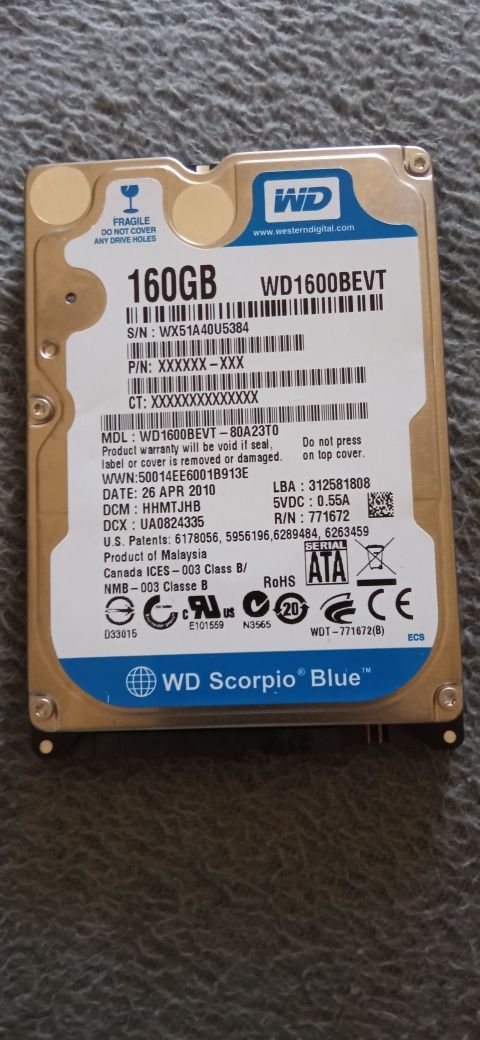 Sprzedam dysk pamięci 160GB