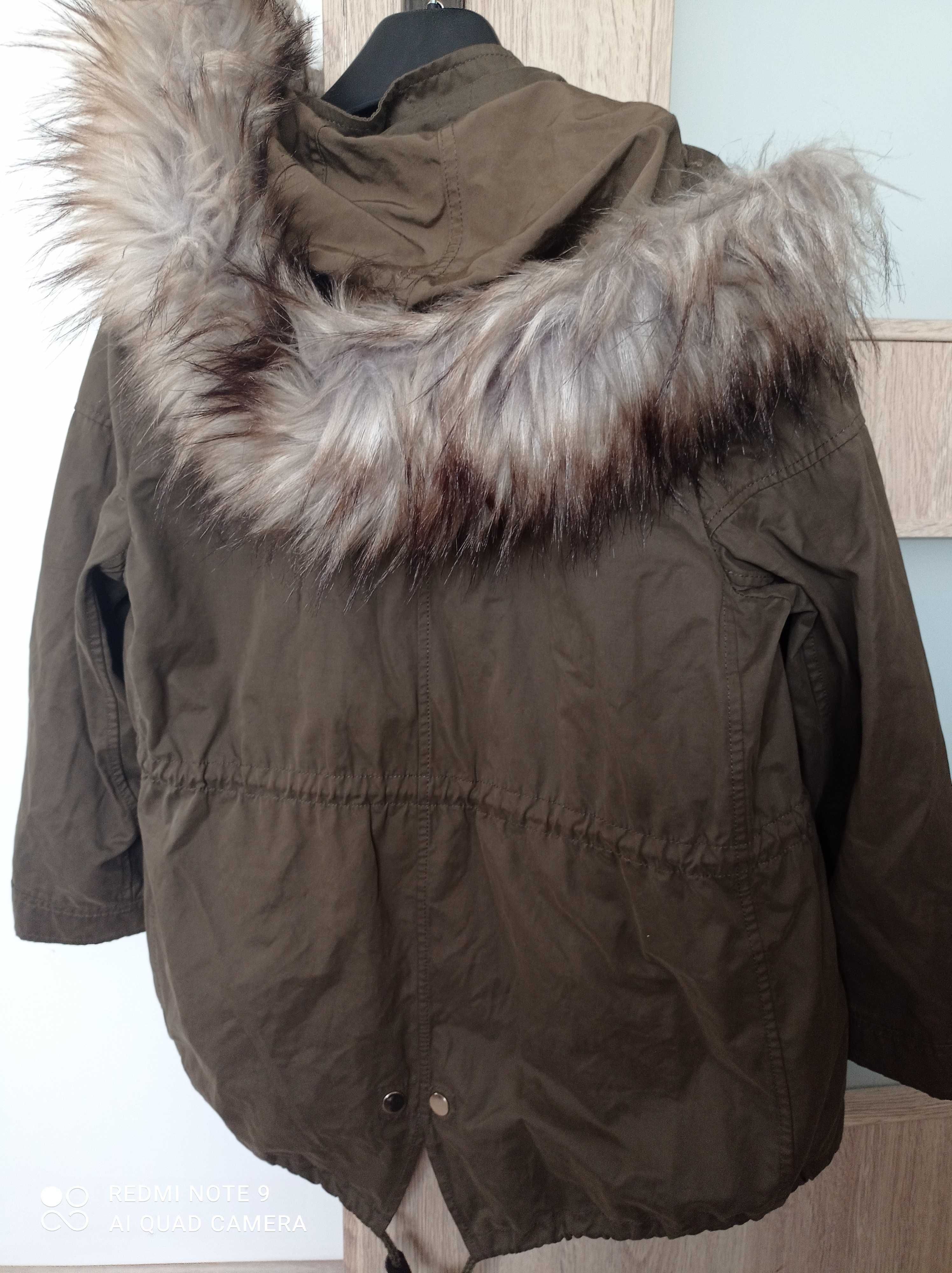 Parka Zara z futerkiem