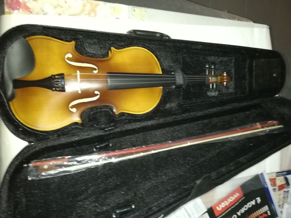 Violino de madeira castanho 4/4 retro