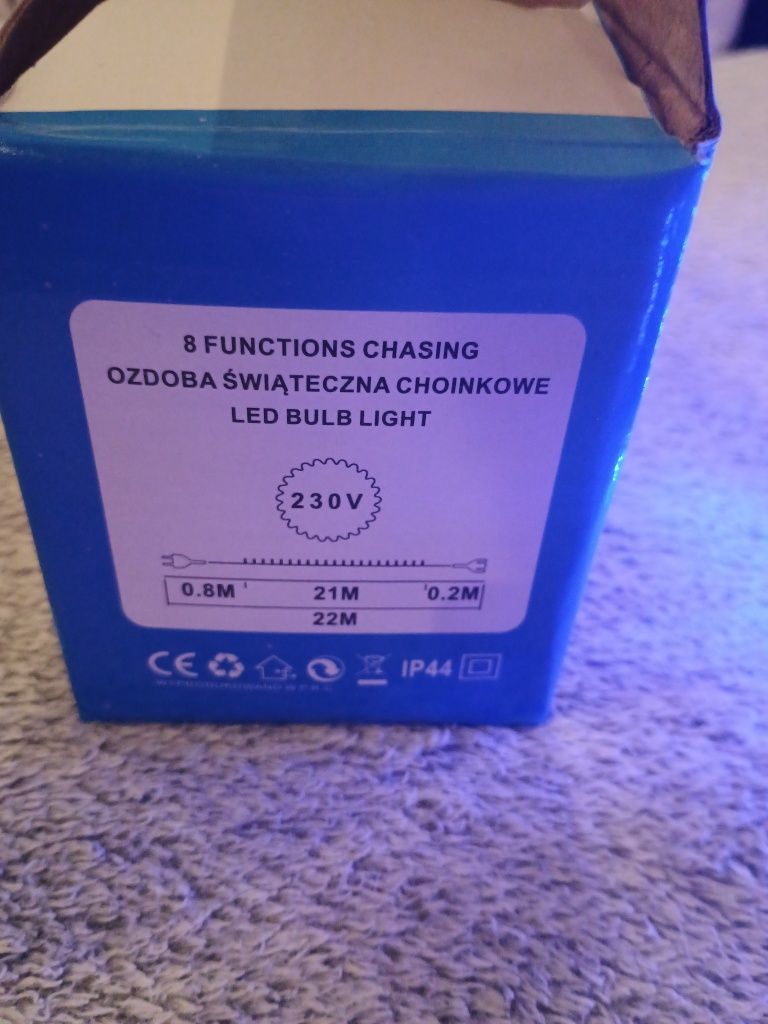 Lampki 300led niebieski