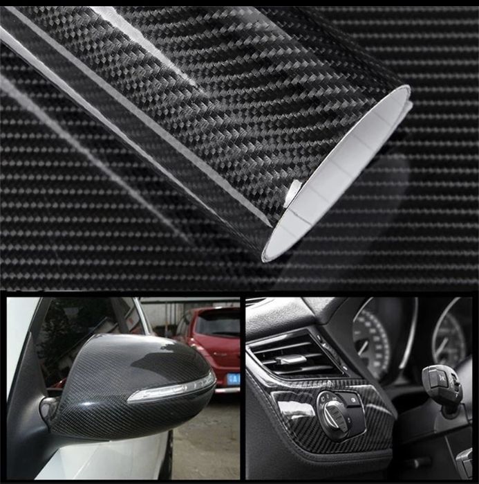 Вінілова плівка чорний глянець панорама.