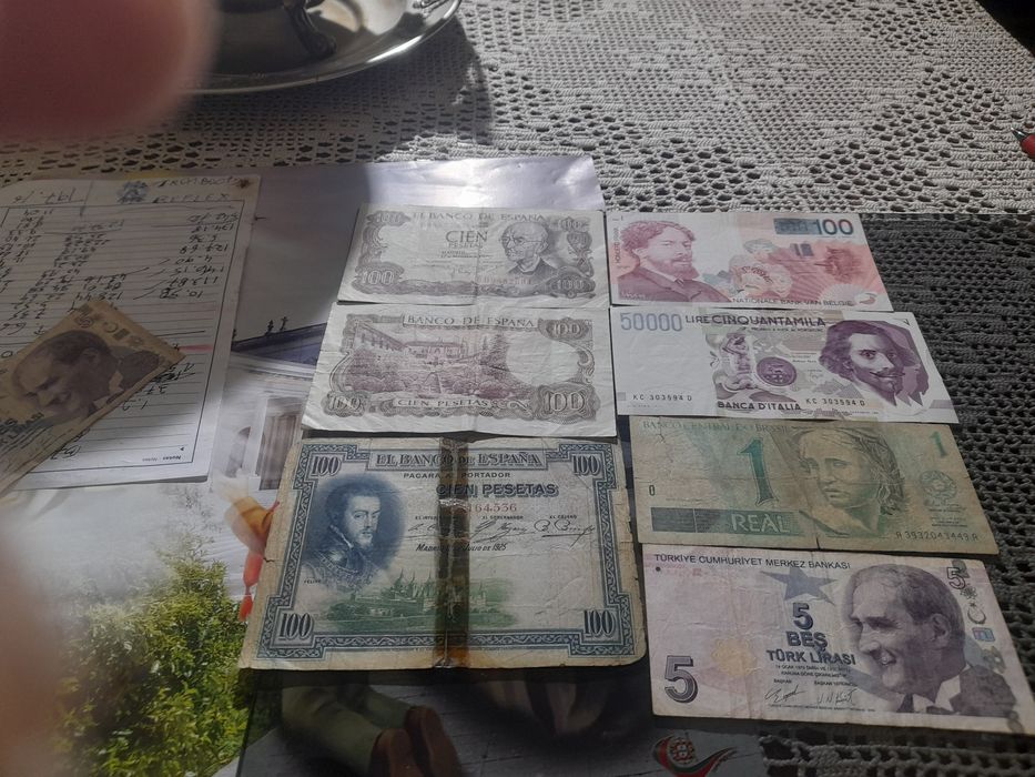 Notas estrangeiras antigas