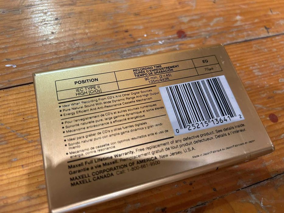 Kaseta magnetofonowa MAXELL XL II 90 - nowa