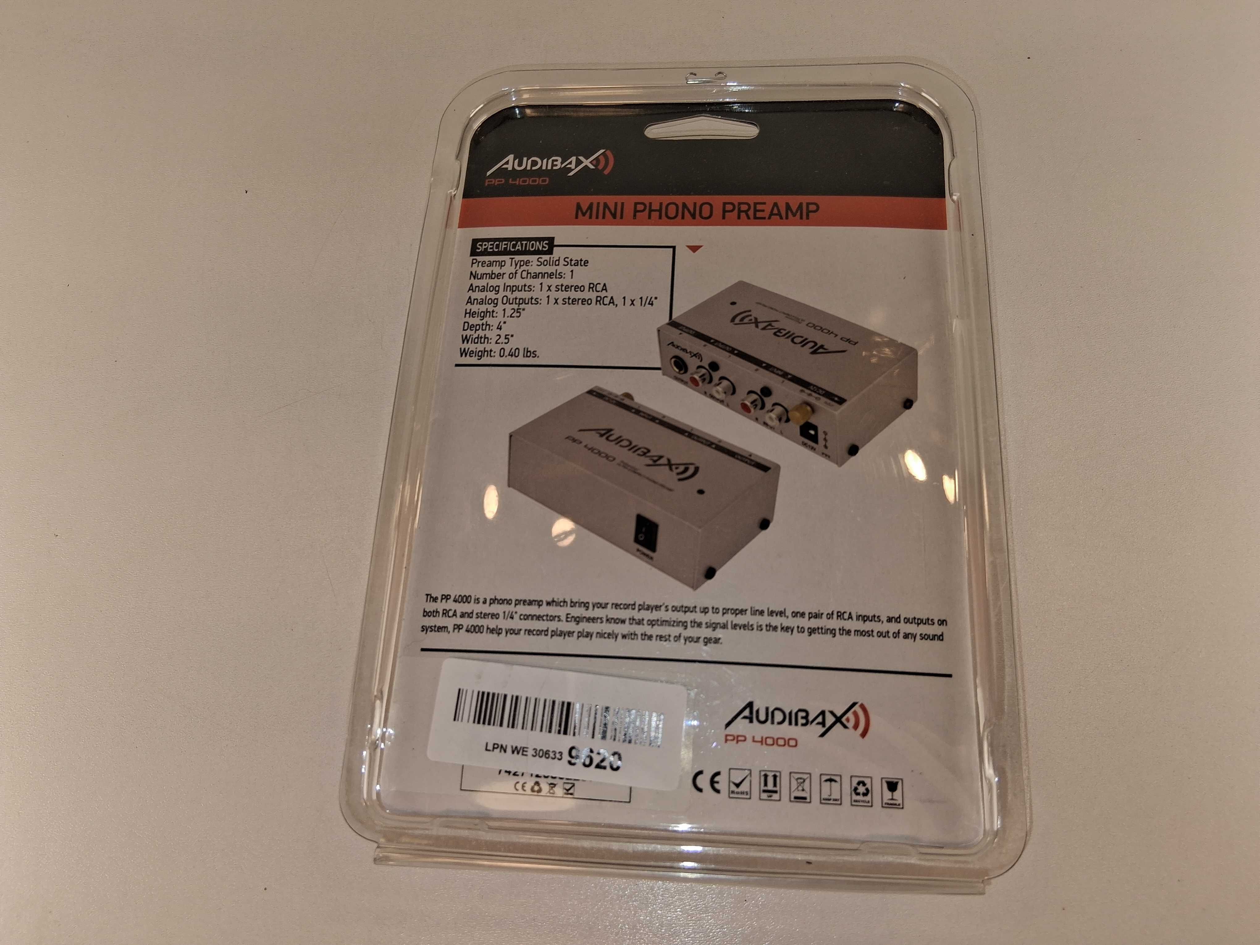 C025 Audibax PP4000 Mini Phono Preamp Przedwzmacniacz Gramofonowy