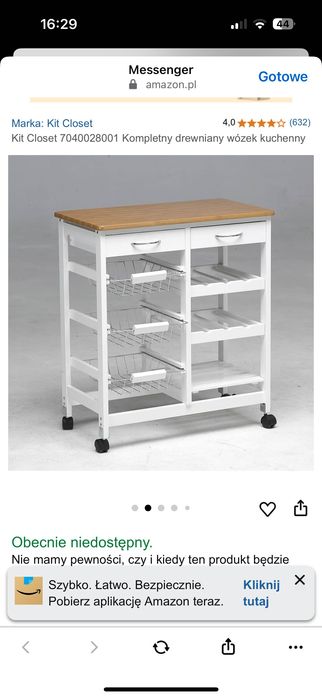 Pomocnik kuchenny, szafka kuchenna z szufladami