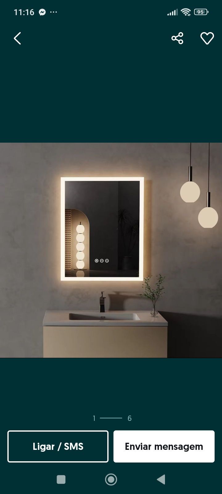 Vendo espelho led