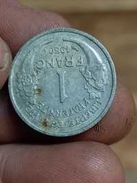 Sprzedam monete 1 Franc 1950 r odwrotka