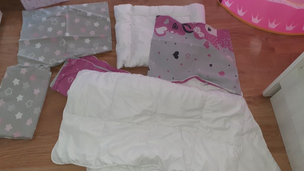 Komplet kołdra poduszka 2x pościel dla dziewczynki