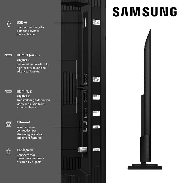 TV New 2025 QLED Samsung QE65Q7F UltraHD 4K HDR+ SmartTV Wi-FI 5GHz.