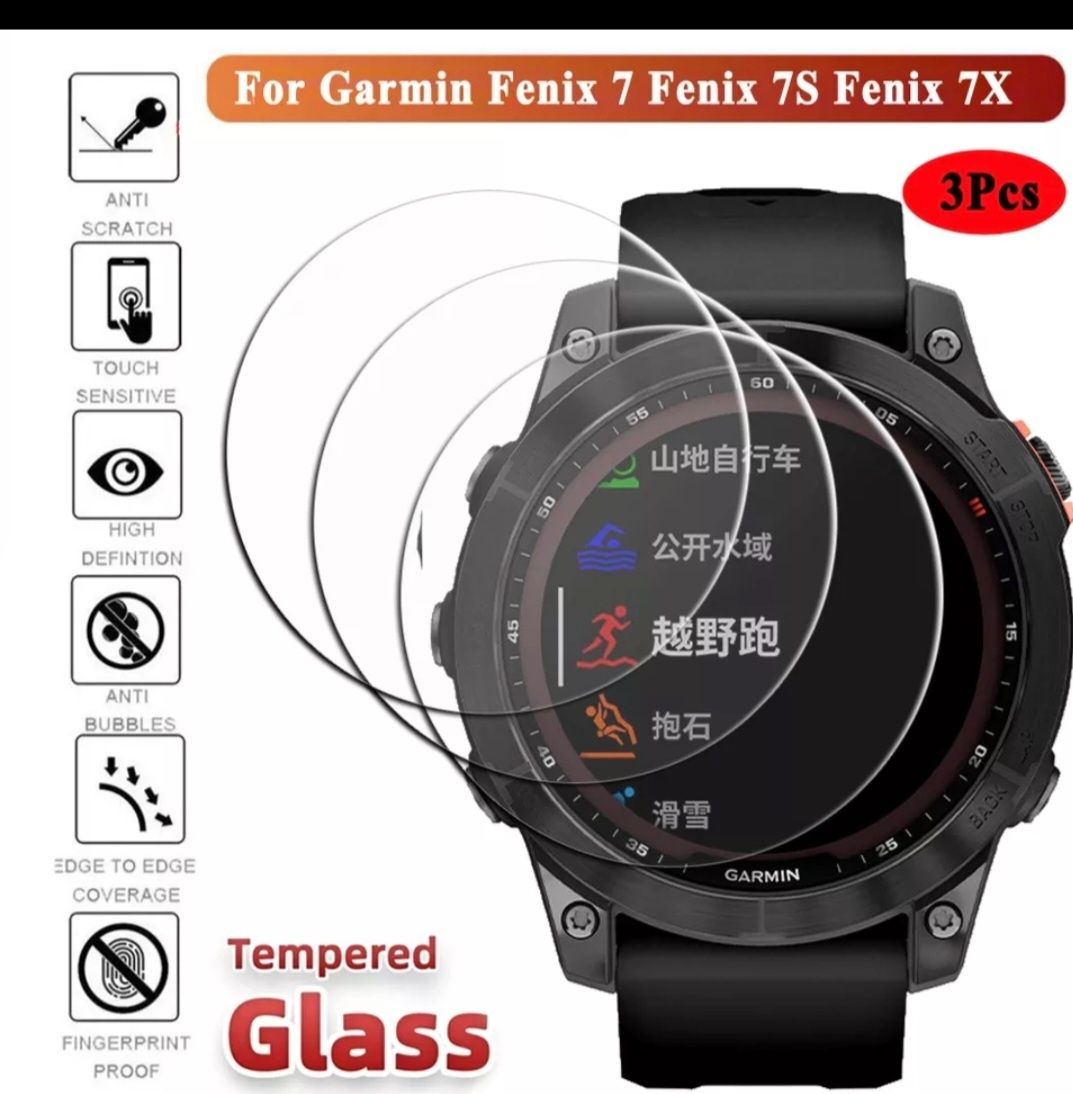 Высококачественное закаленное стекло для Garmin Fenix 7x, 6x, Enduro2