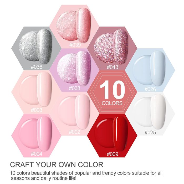 Lakier żelowy hybrydowy Coscelia zestaw 10 szt 10 ml