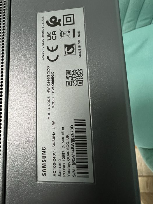 #1497  soundbar samsung hw-Q995GC HW-Q90R 11.1.4 656 W Wi-Fi AIRPLAY