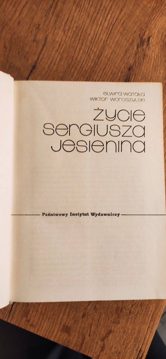 "Życie Sergiusza Jesienina" Elwira Watała