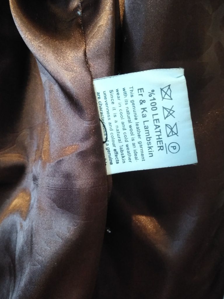 Жіноча шкіряна куртка 46 р. (укр.), мідно-коричнева