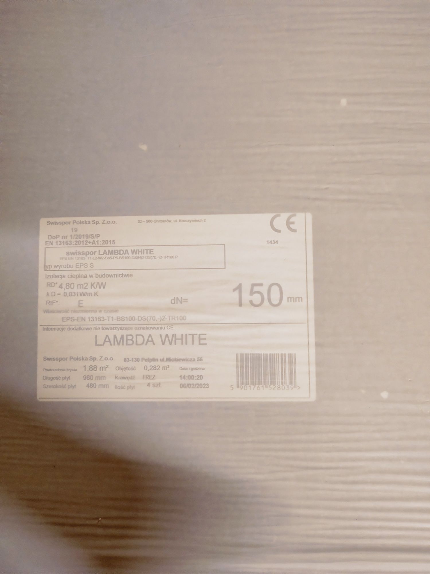 Styropian elewacyjny SWISSPOR LAMBDA white 15cm