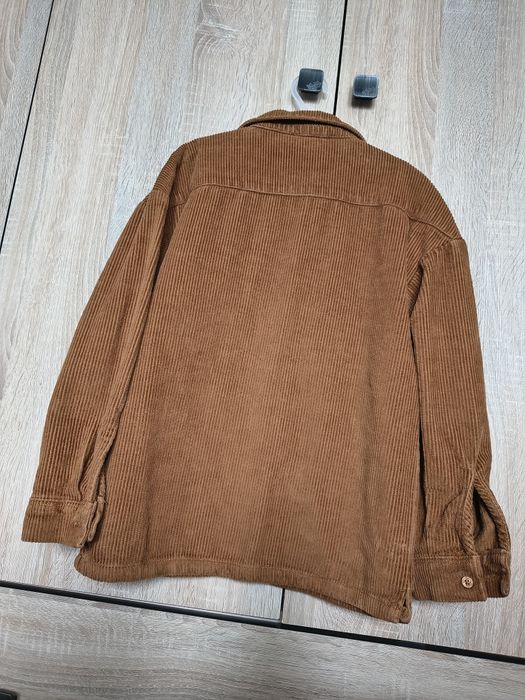 Grubsza brązowa sztruksowa koszula rozmiar 134 sinsay dla chłopca