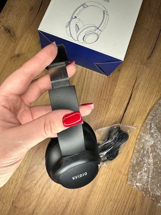 KVIDIO Nowe Słuchawki bluetooth Nauszne z mikrofonem