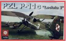 Samolot PZL P-11c Łaciata model do sklejania Plastyk S046