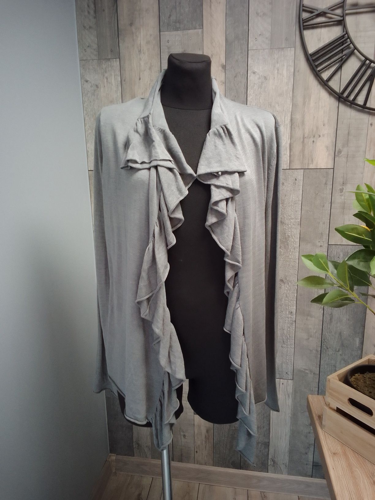 InWear szary kardigan jedwab i bawełna M