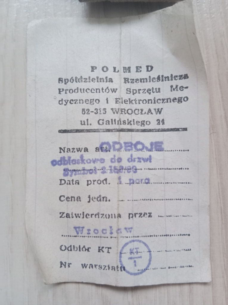 Odboje odblaskowe samochodowe z czasów PRL.