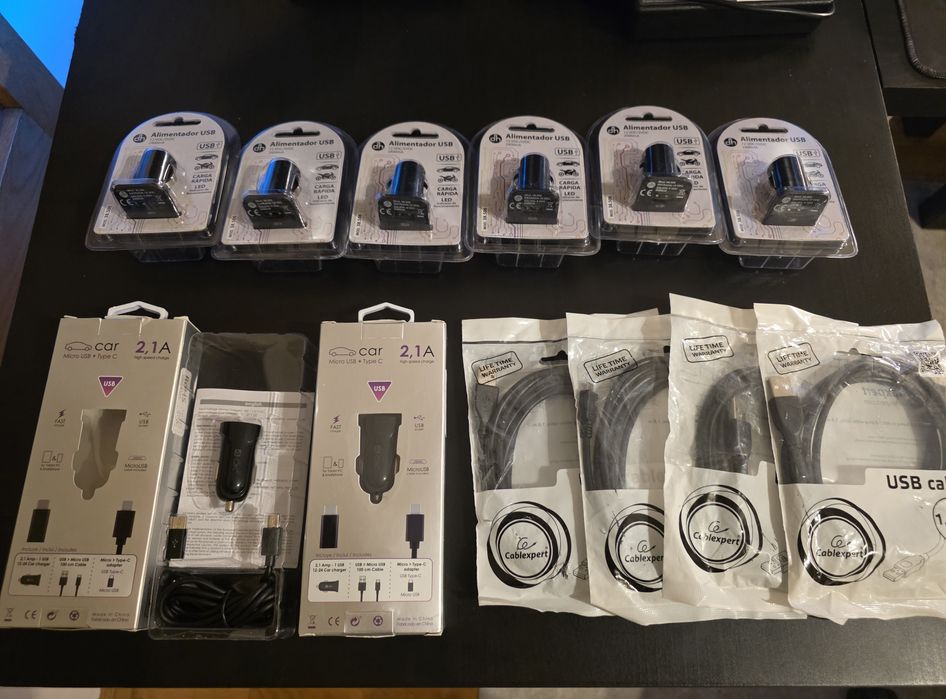 Carregador isqueiro universal, carregador micro USB TYPE C , cabo USB