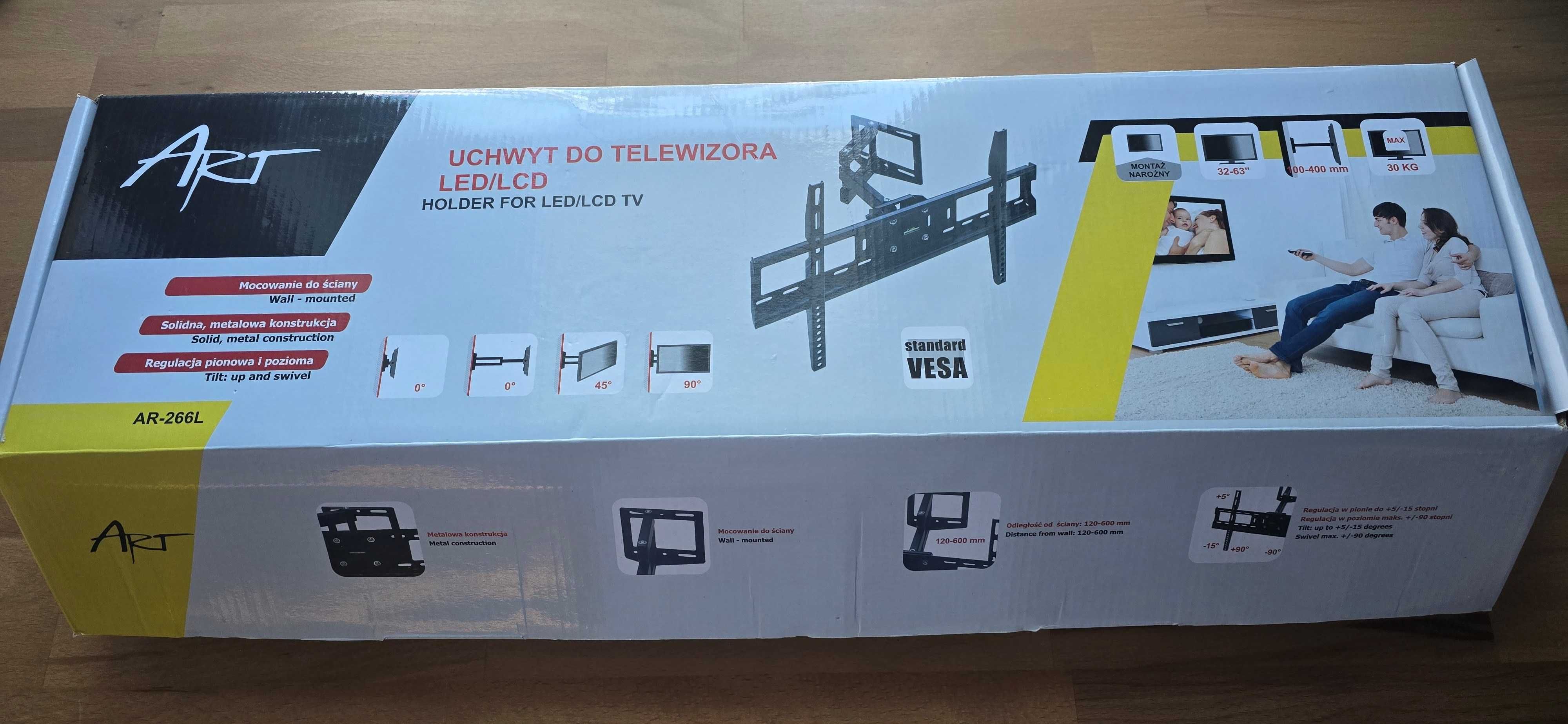 Uchwyt do telewizora 32"-63" MEGA MOCNY regulacja pion i poziom