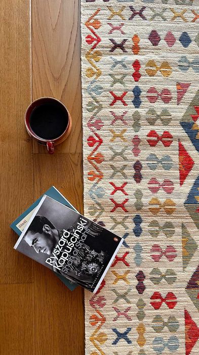 Dwustronny dywan (kilim) we wzory etniczne do prania (120×180cm)