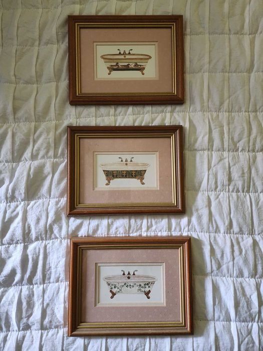 Quadros | Decoração | Casa de Banho | Conjunto | Barato | Como Novo