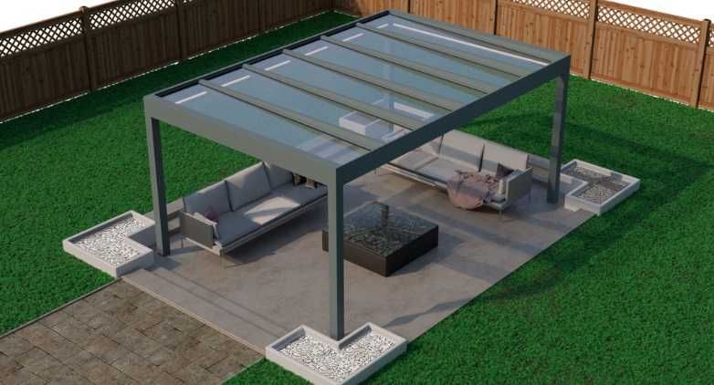 Zadaszenie tarasu, weranda aluminiowa PINELA GLASS - różne wymiary!