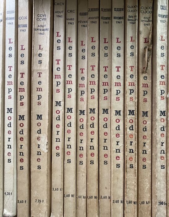 34 volumes de “Les temps modernes”