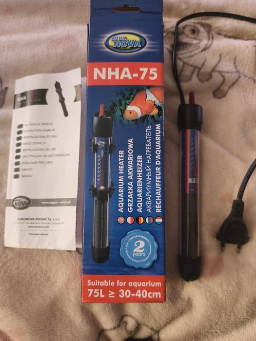 Grzałka Aqua Nova 75W akwariowa