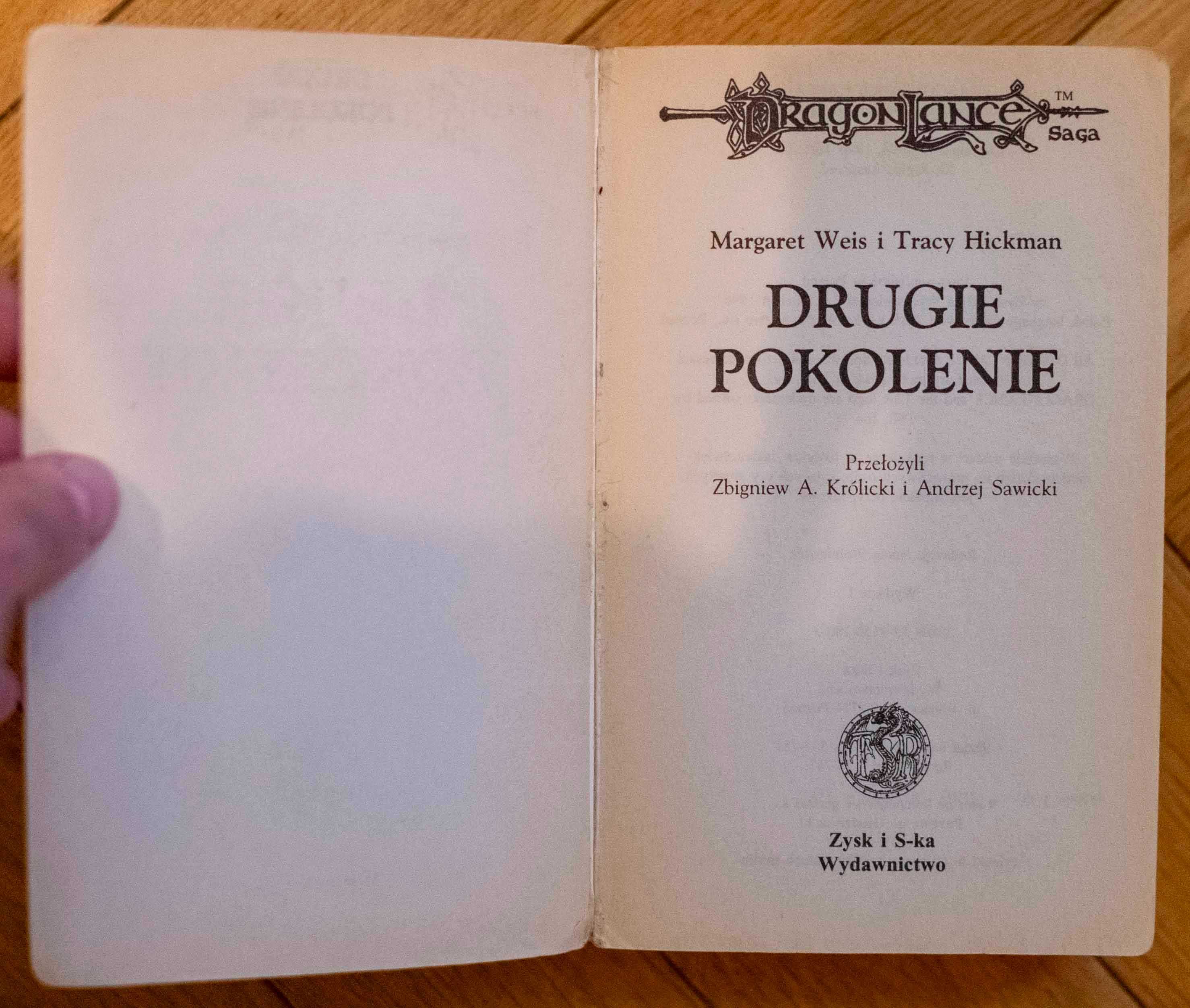 Dragonlance Drugie Pokolenie Margaret Weis Tracy Hickman Zysk 1996