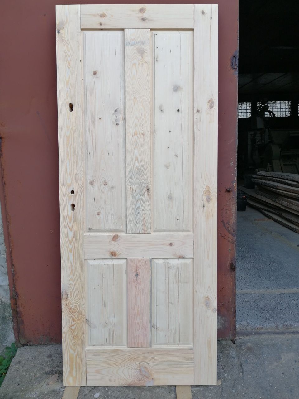 Drzwi drewniane surowe 70mm grubość, zewnętrzne,gospodarcze,na wymiar