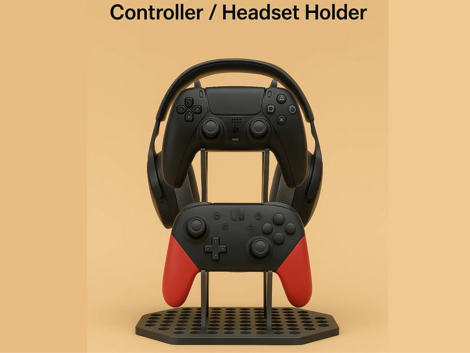Suporte de Comandos e Headset Design "Honeycomb"