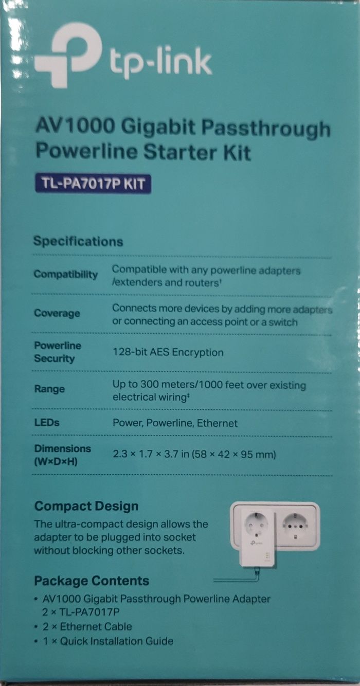 Powerline Starter kit TP-LINK AV 1000 (NOVO)