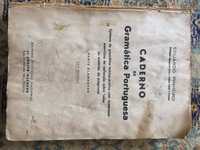 Livro antigo ''caderno de gramática portuguesa''