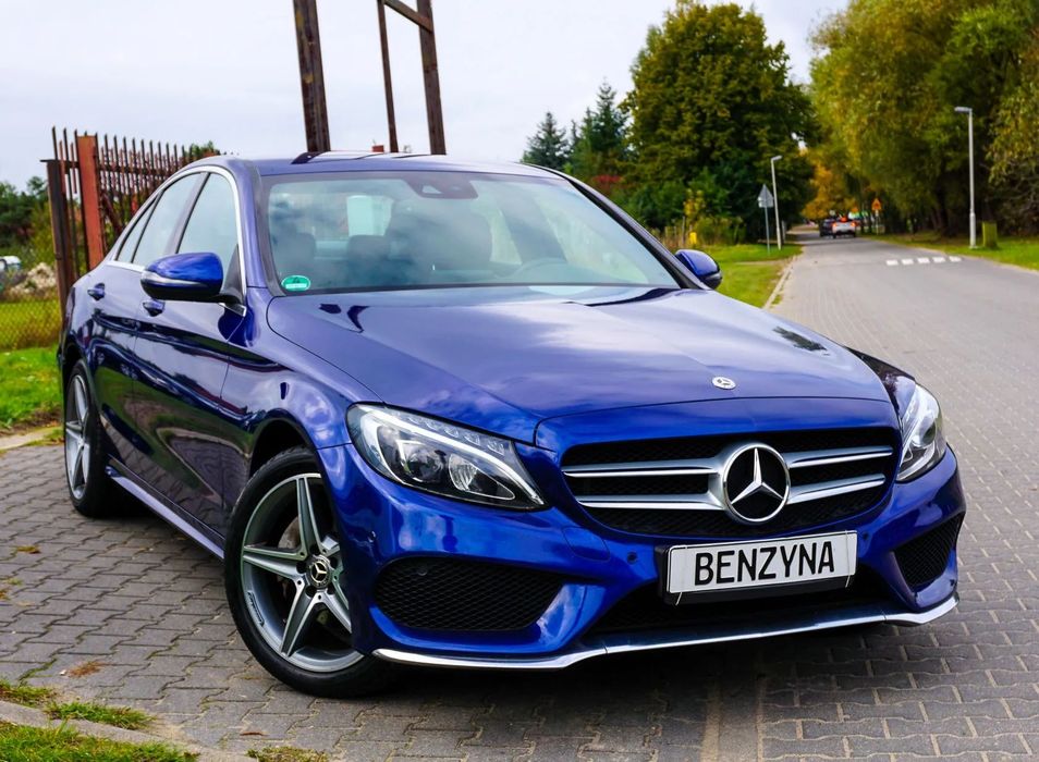 Mercedes-Benz Klasa C 180 155Km Serwis ASO AMG-Line Skóra 2xPDC Navi  2xKoła Bezwypadek !!!