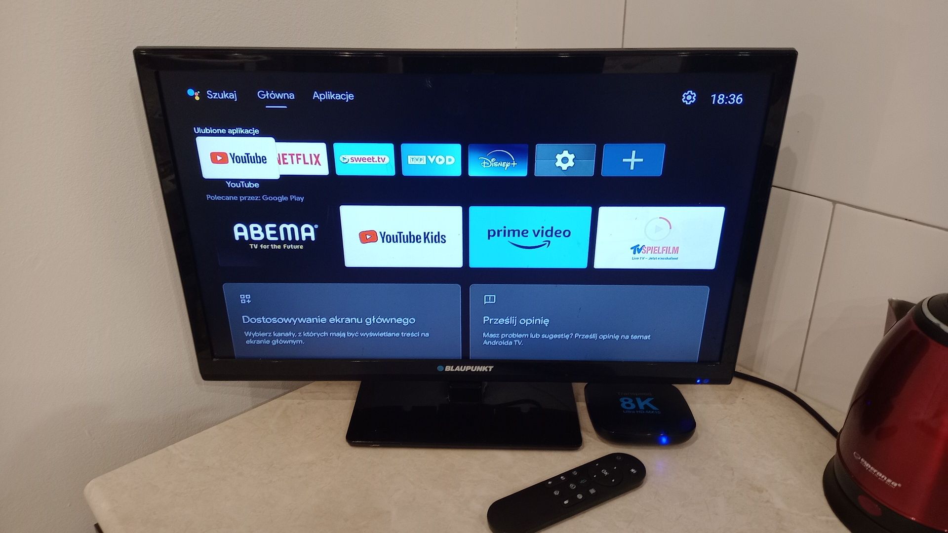 TV BOX Smart Android 13 Przystawka do Internetu TV z funkcją głosową