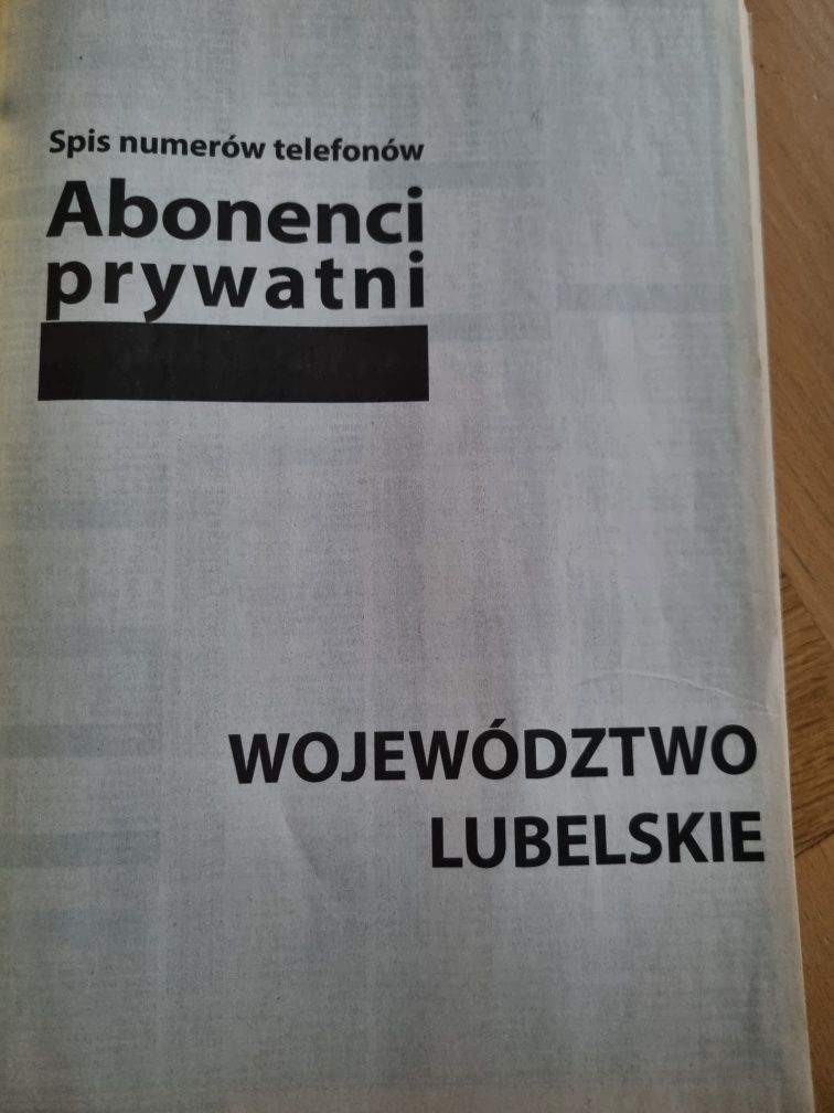 Książka telefoniczna woj lubelskiego 2009-11.