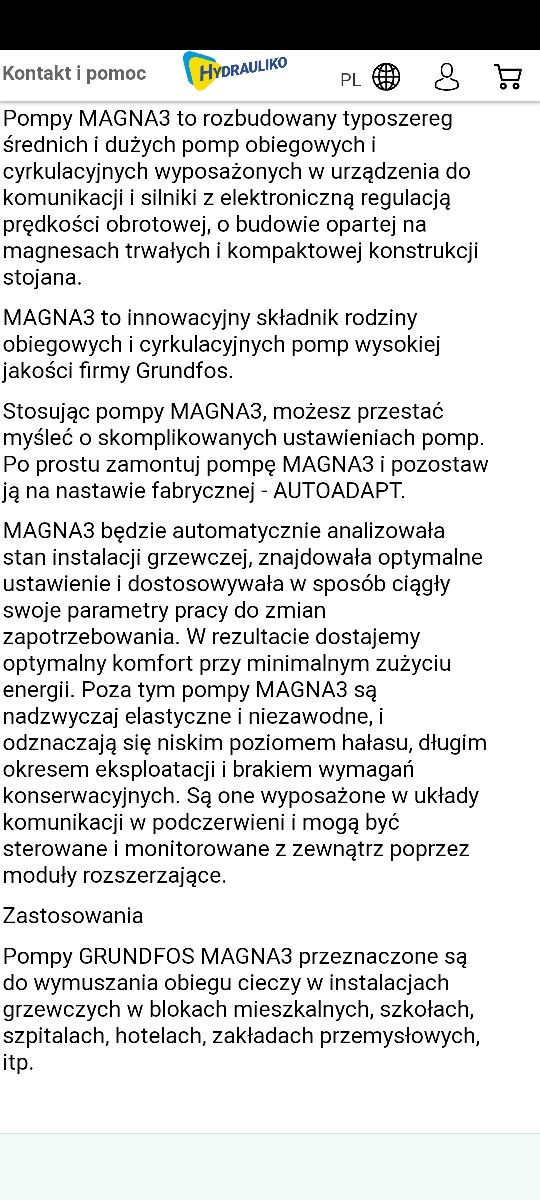 Pompa Grundofs MAGNA 50-120 F