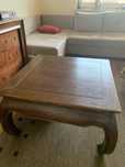 Stolik kawowy orientalny 80x80x50 stół drewniany, lite drewno