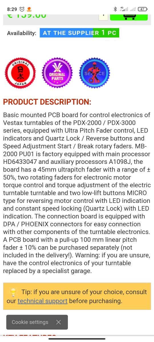 Vestax pdx-2000mk2 плата управления